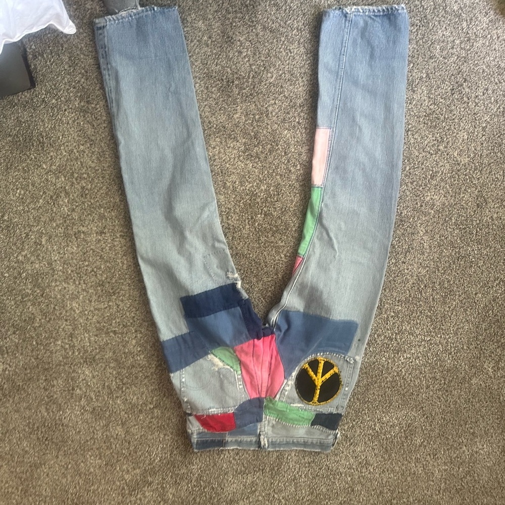 Levi's Multicolor Patchwork Straight Leg Jeans - image 1